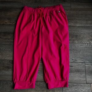 Livi Lane Bryant Bight Pink Capri Joggers Drawstring Waist Sz 14/16